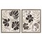 Stupell Industries Modern Neutral Petals 2 pc Framed Floater Canvas Wall Art Set Design by Veronique Charron